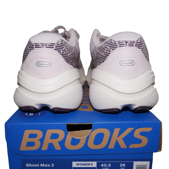 Brooks Ghost Max 2 Running Shoe Womens Size 9 Orchid Ice/Plum/Coconut NEW - Picture 4 of 11